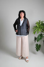 Blusa Transparente Negra/ Top Rosa /Celeste