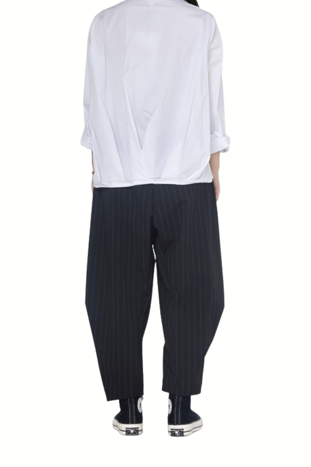 pantalón globo de Wendy trendy rayas diplomáticas trasera