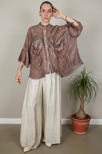 Pantalón Lino Champagne Cintura Elástica |YOLYKKE