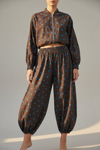 Conjunto JOT Milano Negro Lunares Turquesa