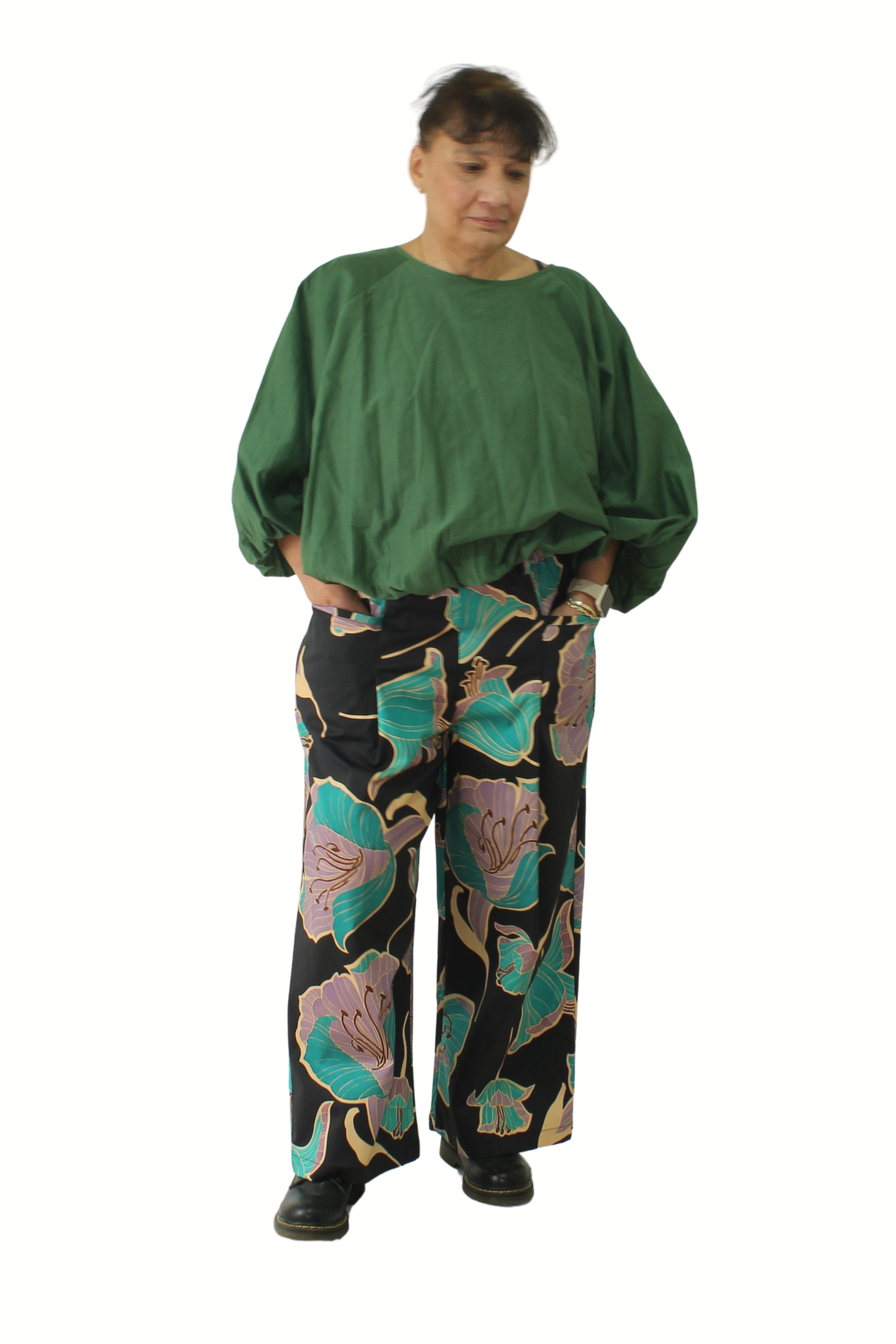 pantalón de Wendy trendy estampado rosas de colores