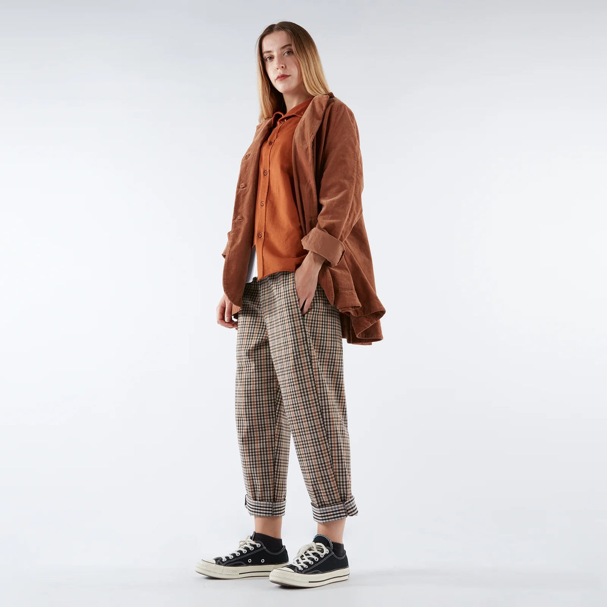 Chaqueta de terciopelo efecto raspado de algodón