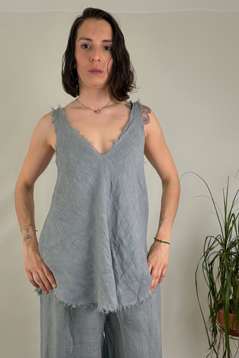 Top Tirantes Lino 100%
