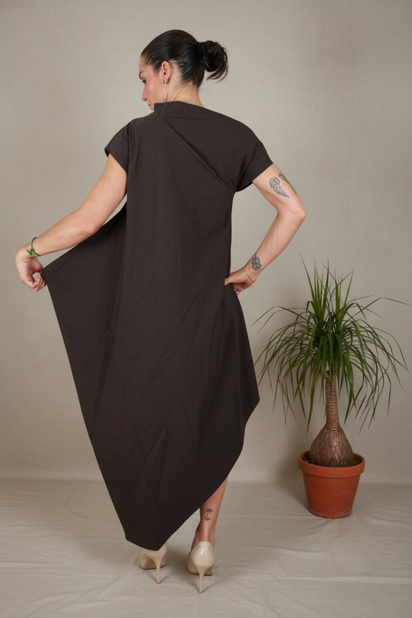 Vestido Asimétrico Drapeado| YOLYKKE
