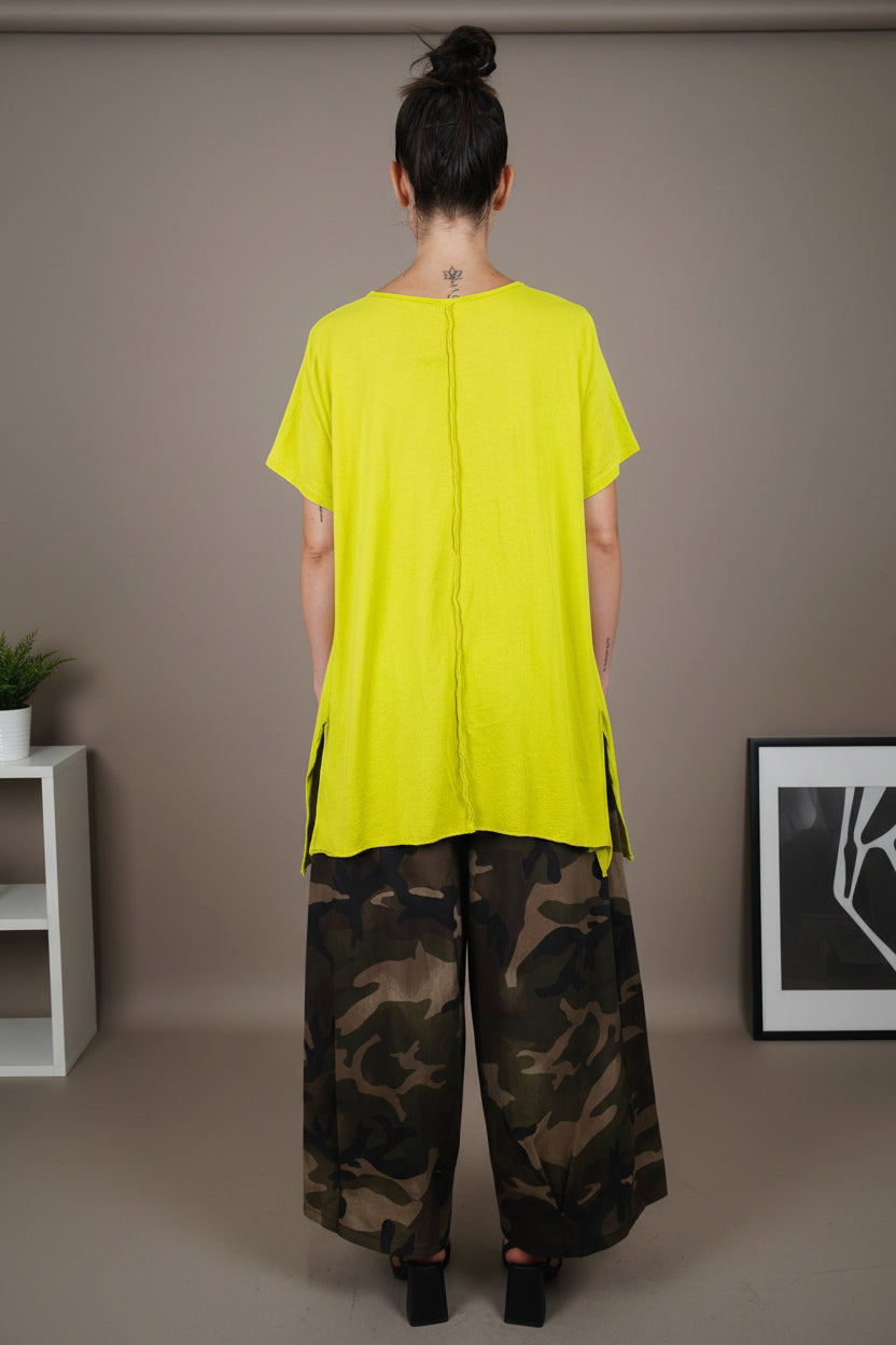 Camiseta Trapecio Lima Manga Corta
