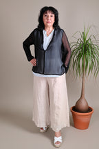 Blusa Transparente Negra/ Top Rosa /Celeste