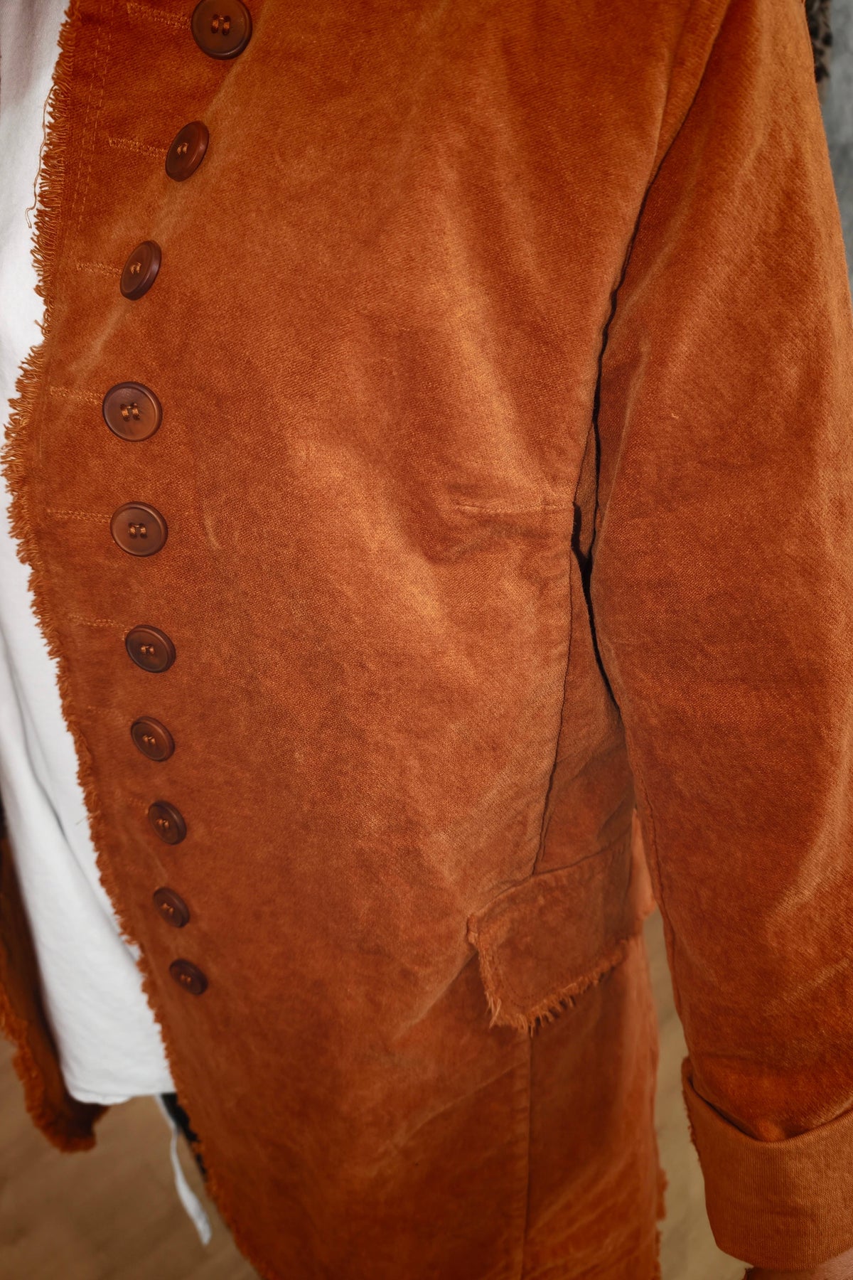 Chaqueta Wendy Trendy de Doble Hilera de Botones