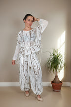Camisa Oversize Pinceladas Manga Murciélago |YOLYKKE