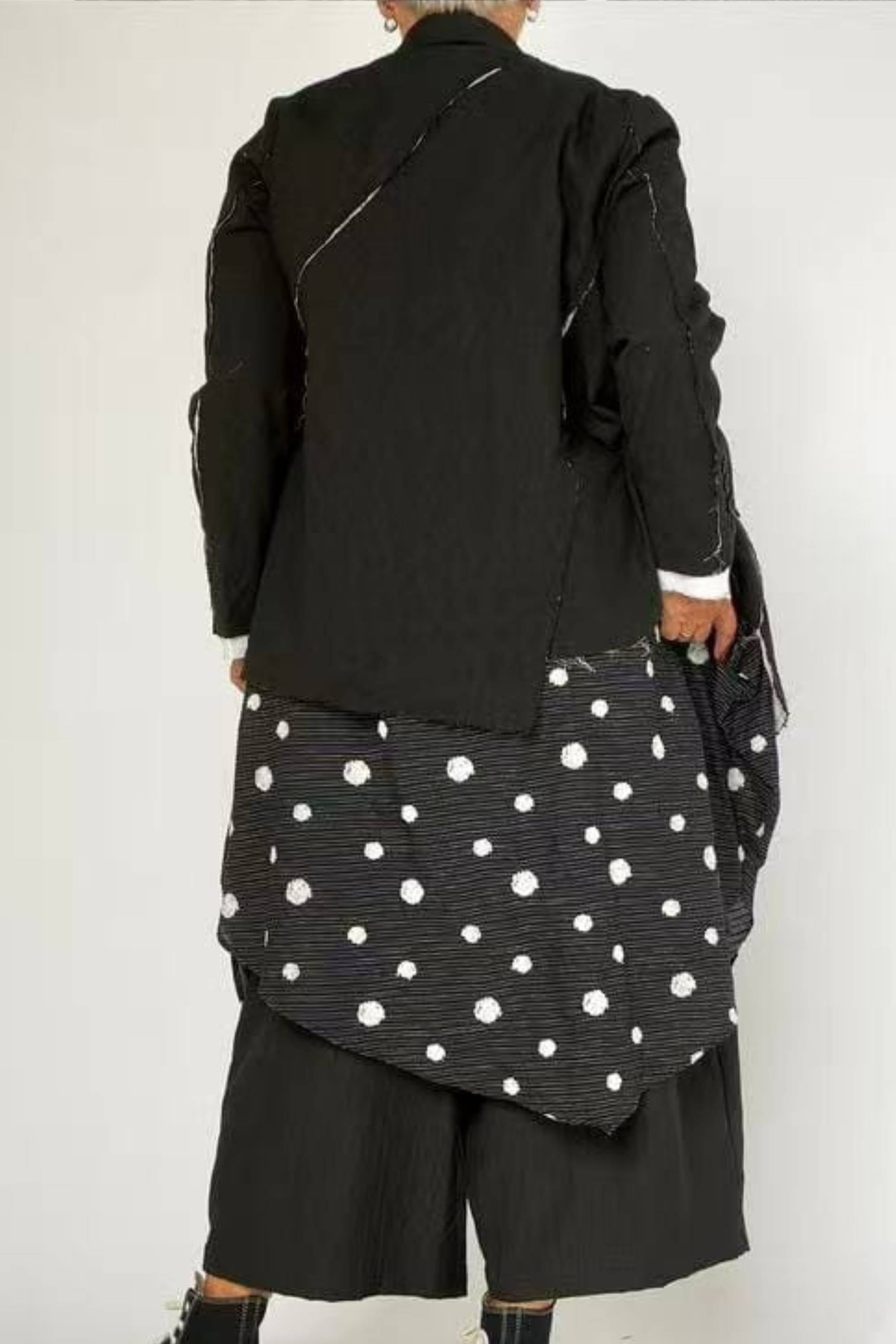 Blazer Wendy Trendy Negro Franja Blanca
