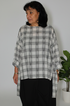 Camisa Asimétrica Cuadros Wendy Trendy