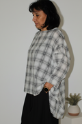 Camisa Asimétrica Cuadros Wendy Trendy
