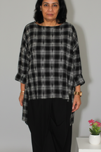 Camisa Asimétrica Cuadros Wendy Trendy