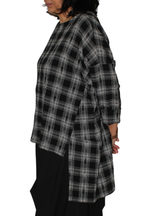 Camisa Asimétrica Cuadros Wendy Trendy