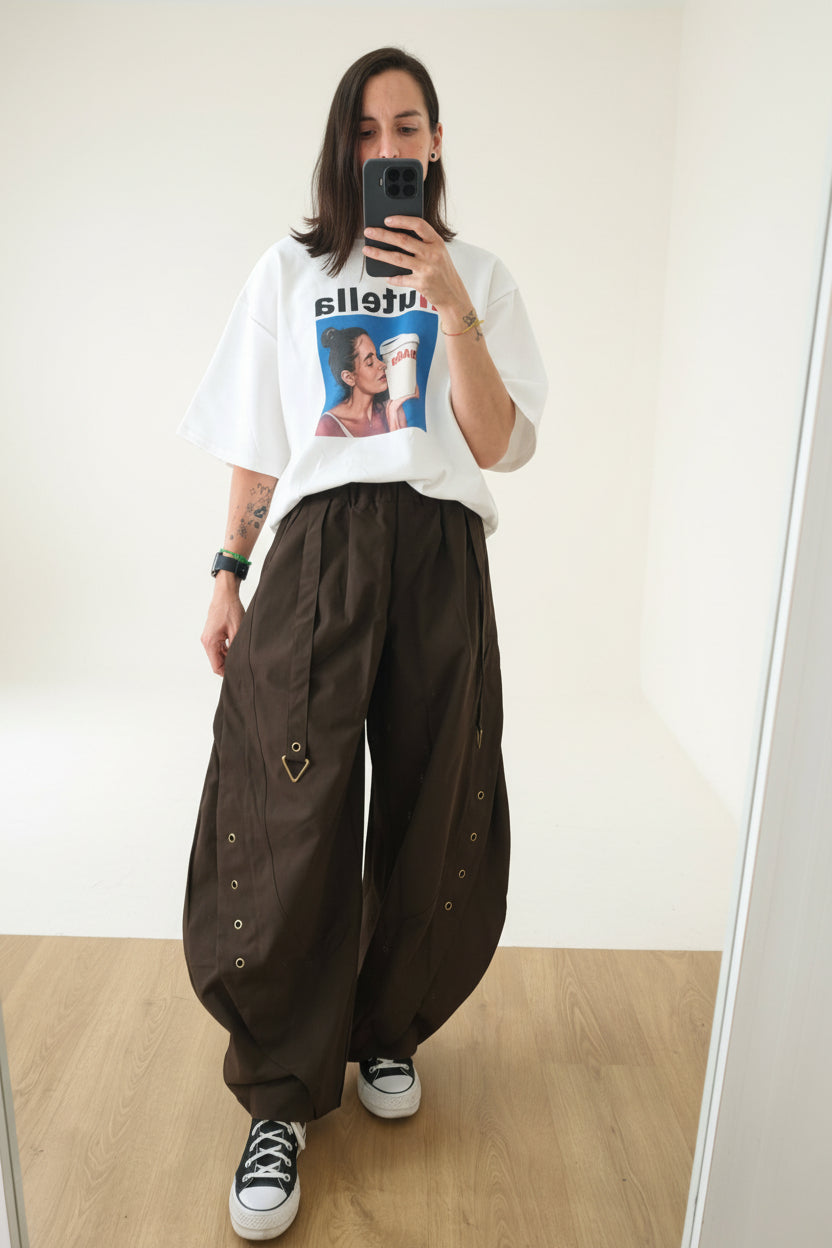 Pantalón Palazzo Ojales Colgantes Triangulares | Nefelibata