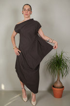 Vestido Asimétrico Drapeado| YOLYKKE