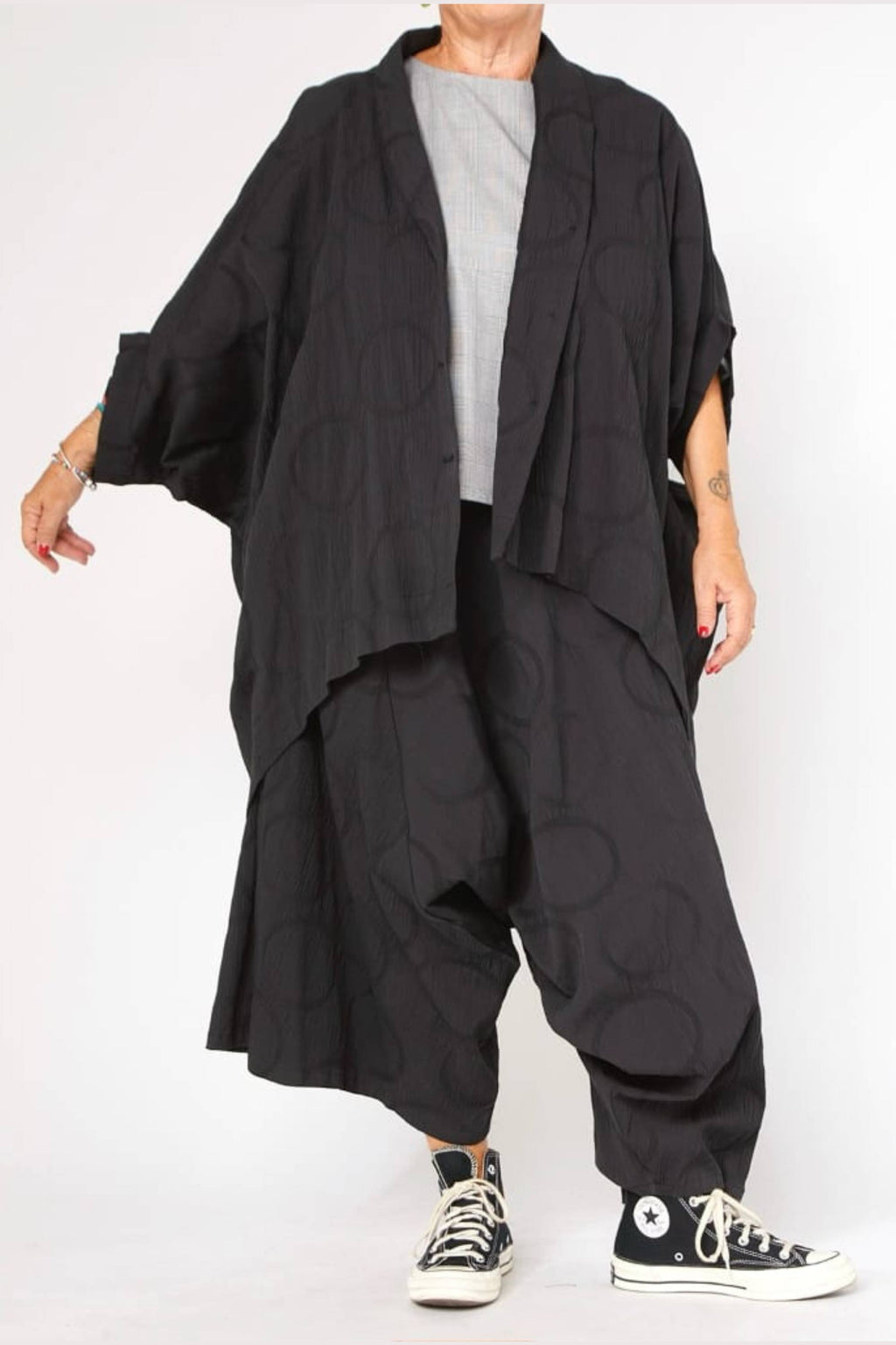 Kimono Wendy Trendy Crush Negro Círculos