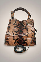 Bolso Cuero Italiano Pitón Bicolor LYKKE