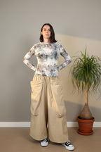 Pantalón Palazzo Cargo Bolsillos