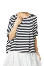 Camiseta Rayas Blanco y Negro Wendy Trendy