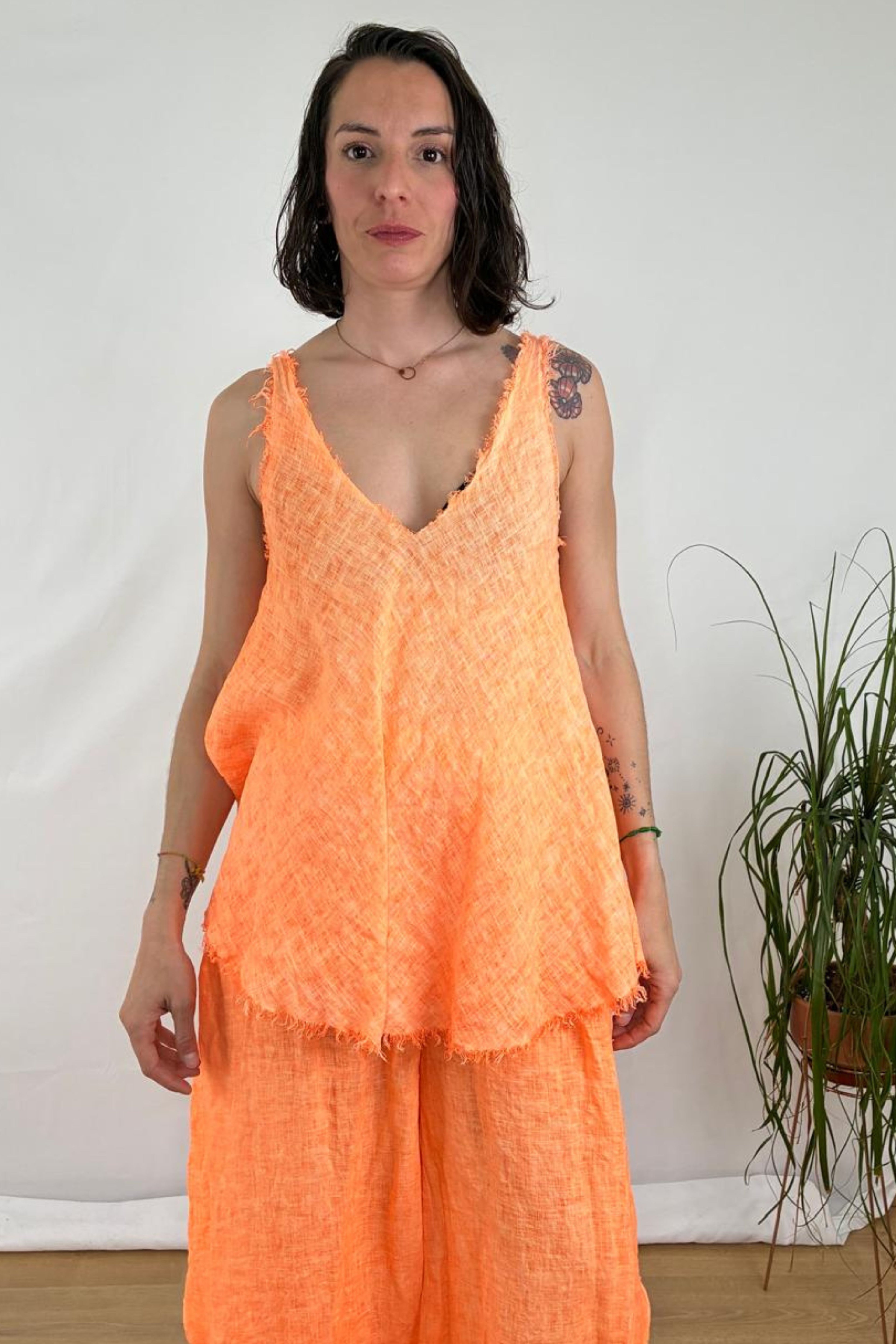 Top Tirantes Lino 100%