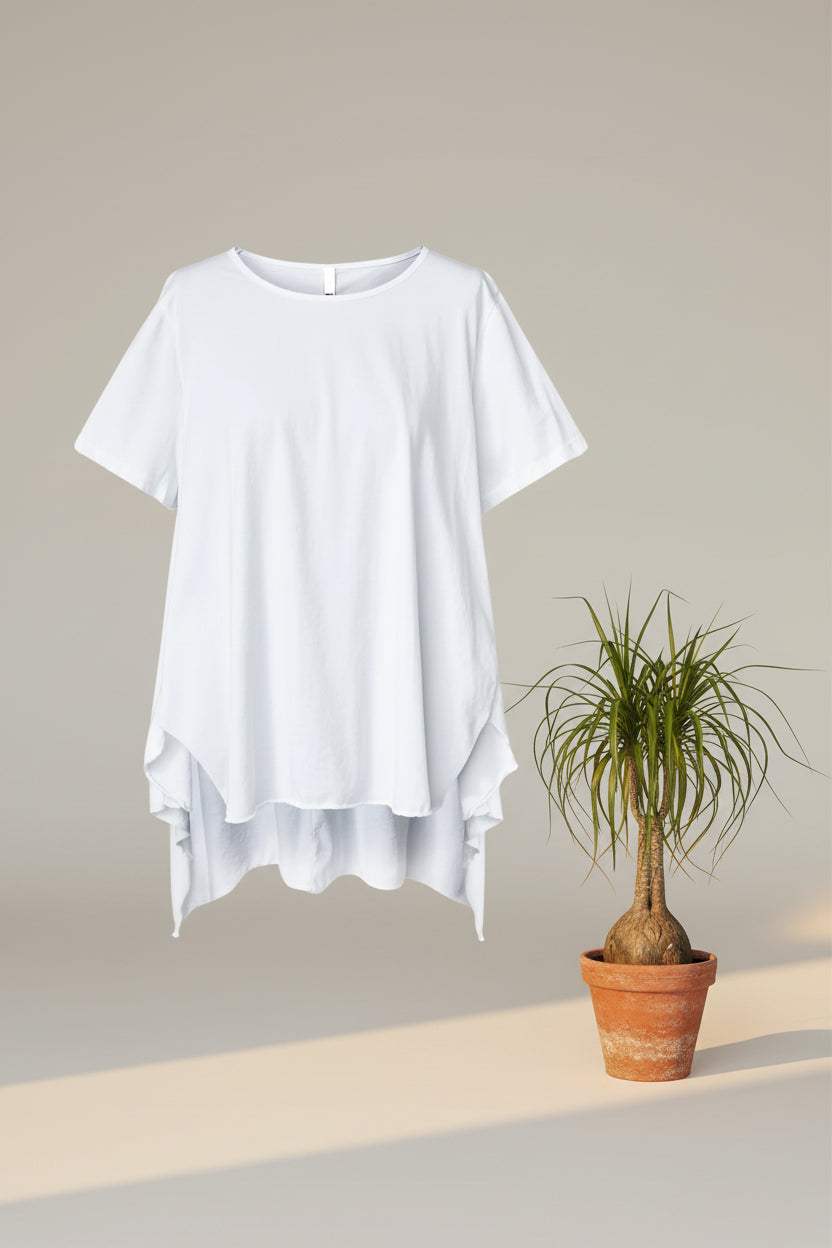 Camiseta Asimétrica Fluida