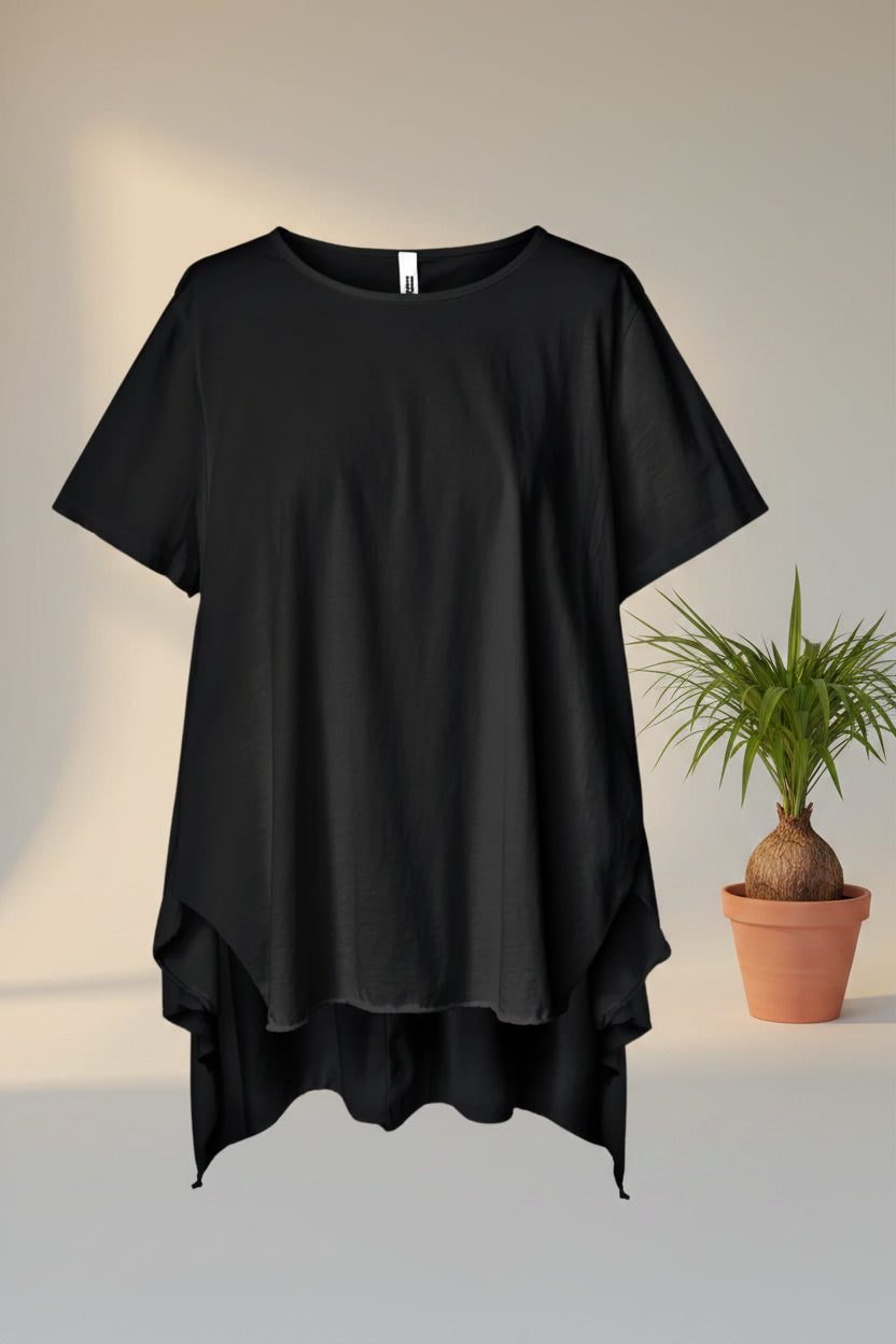 Camiseta Asimétrica Fluida
