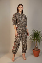 Conjunto JOT Milano Leopardo Rayas Rojas