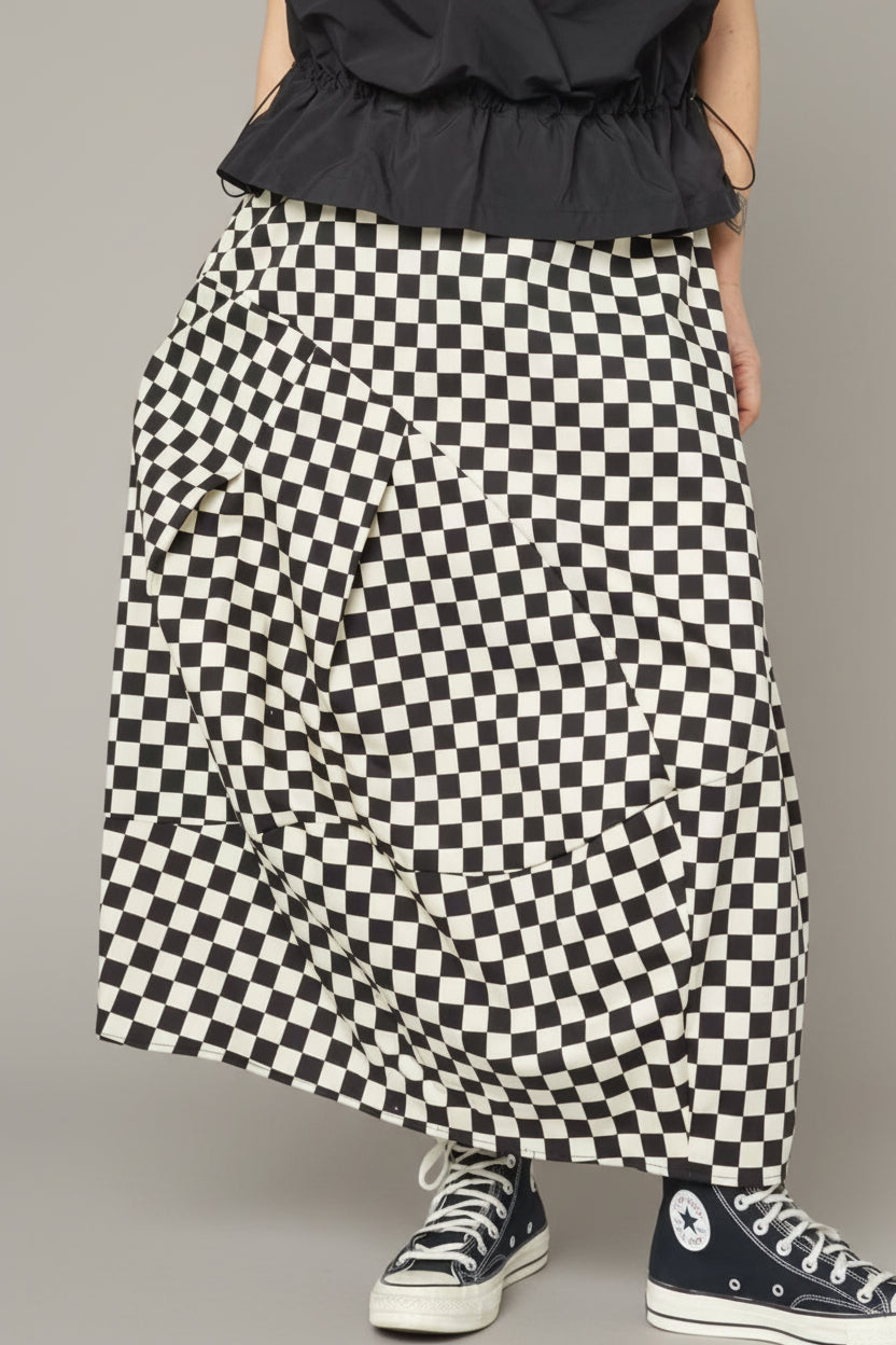 Falda Globo Ajedrez Bicolor Wendy Trendy