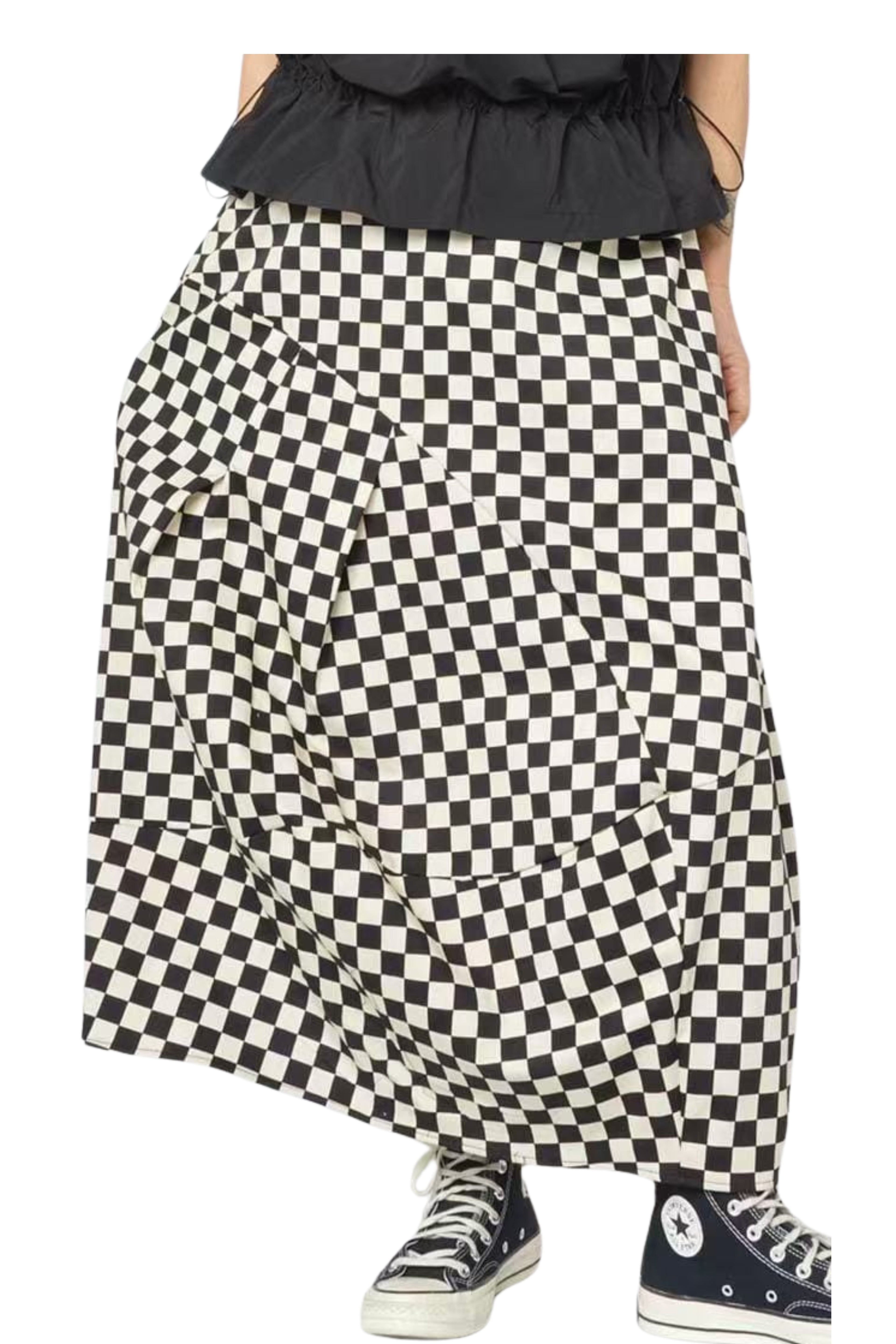 Falda Globo Ajedrez Bicolor Wendy Trendy