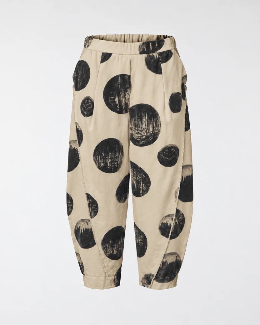 Pantalón de micro pana de algodón con lunares