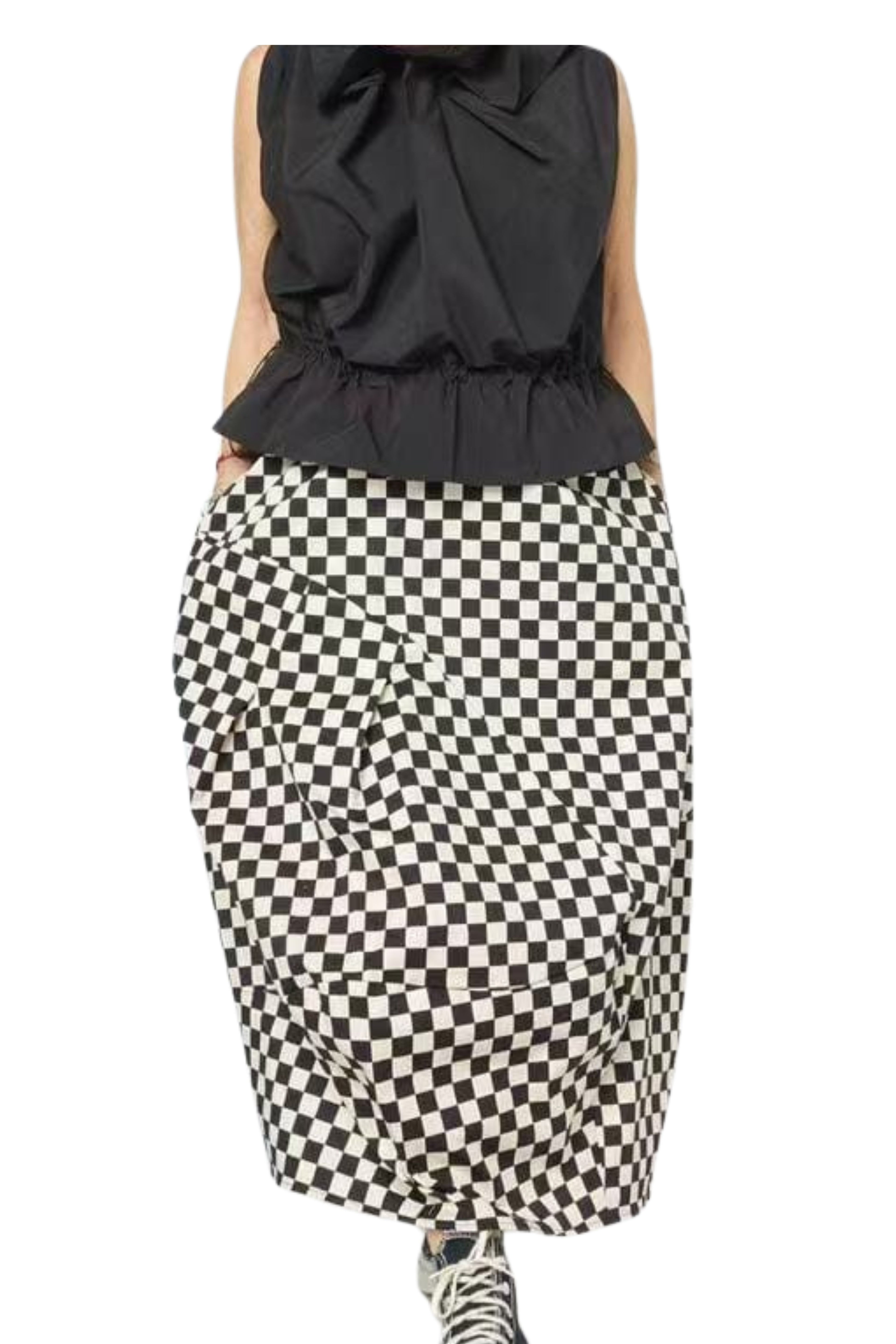 Falda Globo Ajedrez Bicolor Wendy Trendy