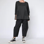 Pantalón Wendy Trendy de Raya Fina y Cintura Elástica