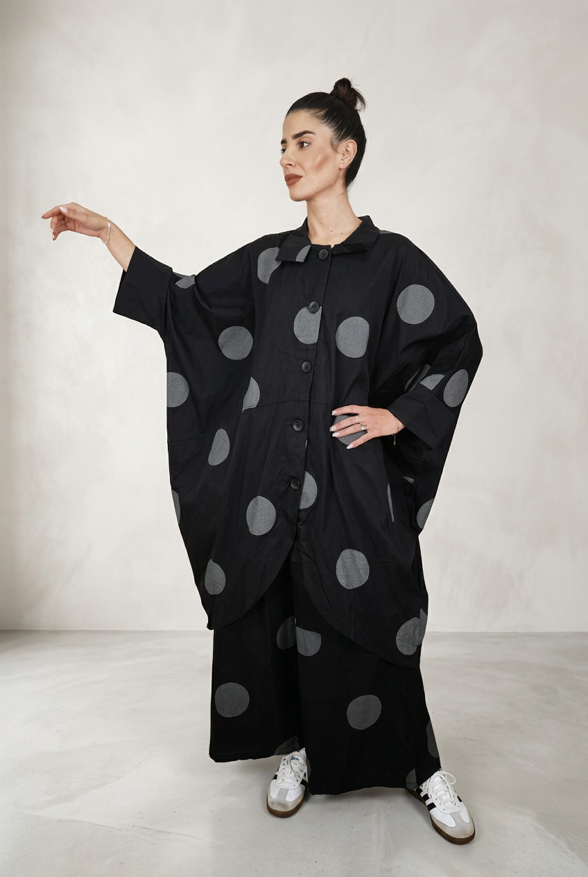 Camisa guardapolvo de lunares XL Nefelibata