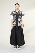 Chaleco Corto Estampado Tribal Folk Negro Blanco Lazada | Wendy Trendy