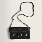 Bolso de cuero con cadena y anilla YOLYKKE