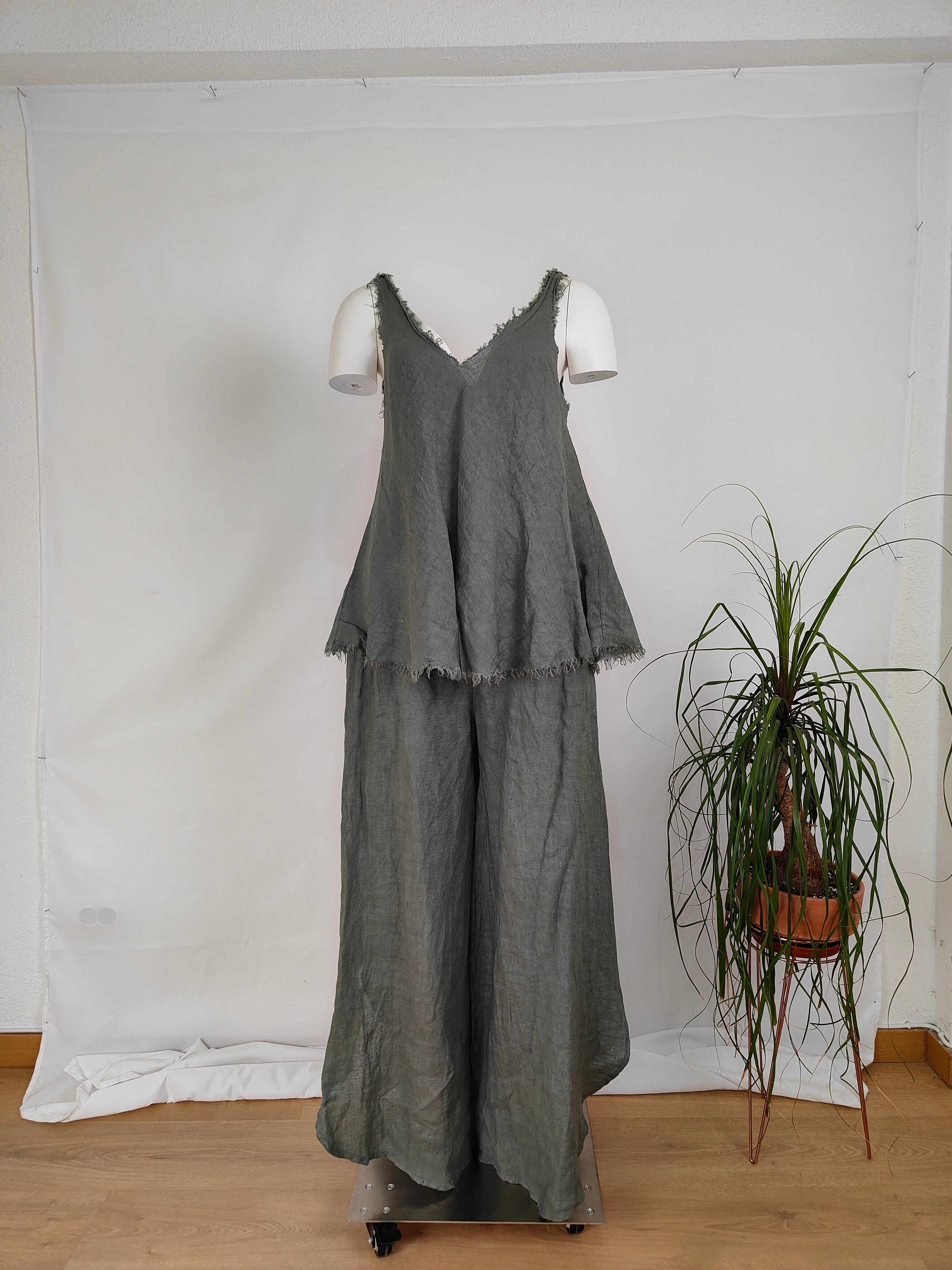 Top Tirantes Lino 100%