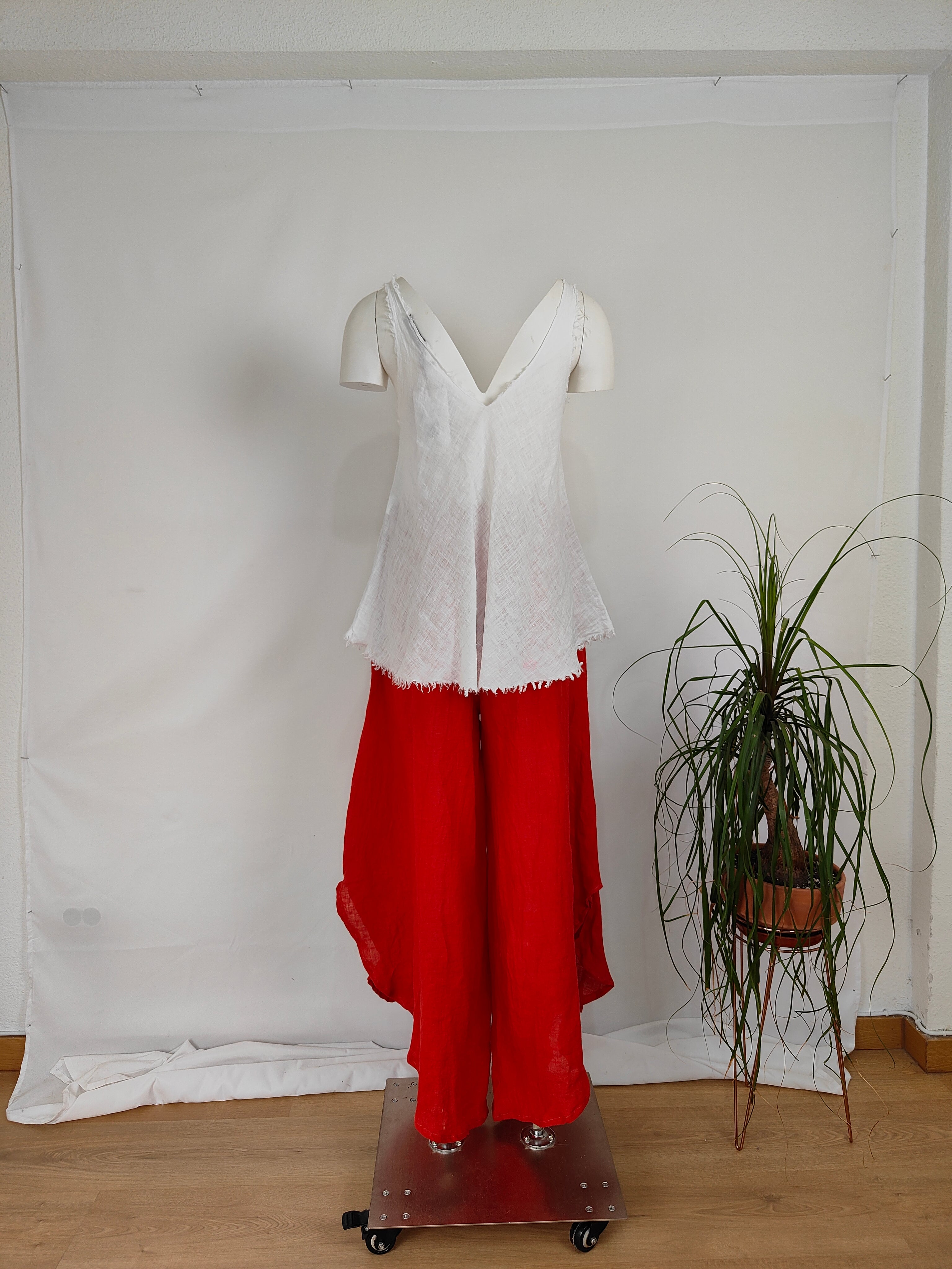 Top Tirantes Lino 100%