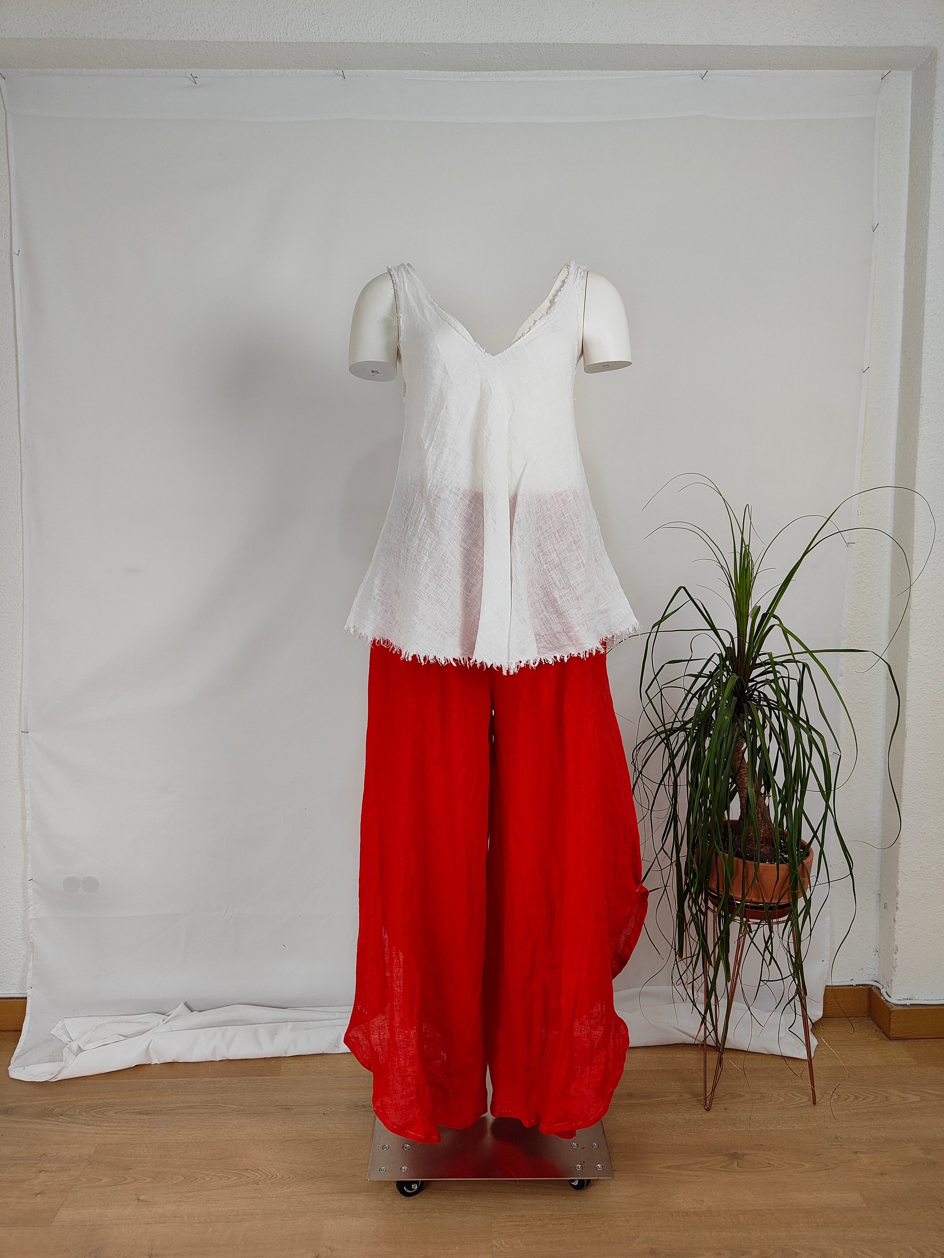Top Tirantes Lino 100%