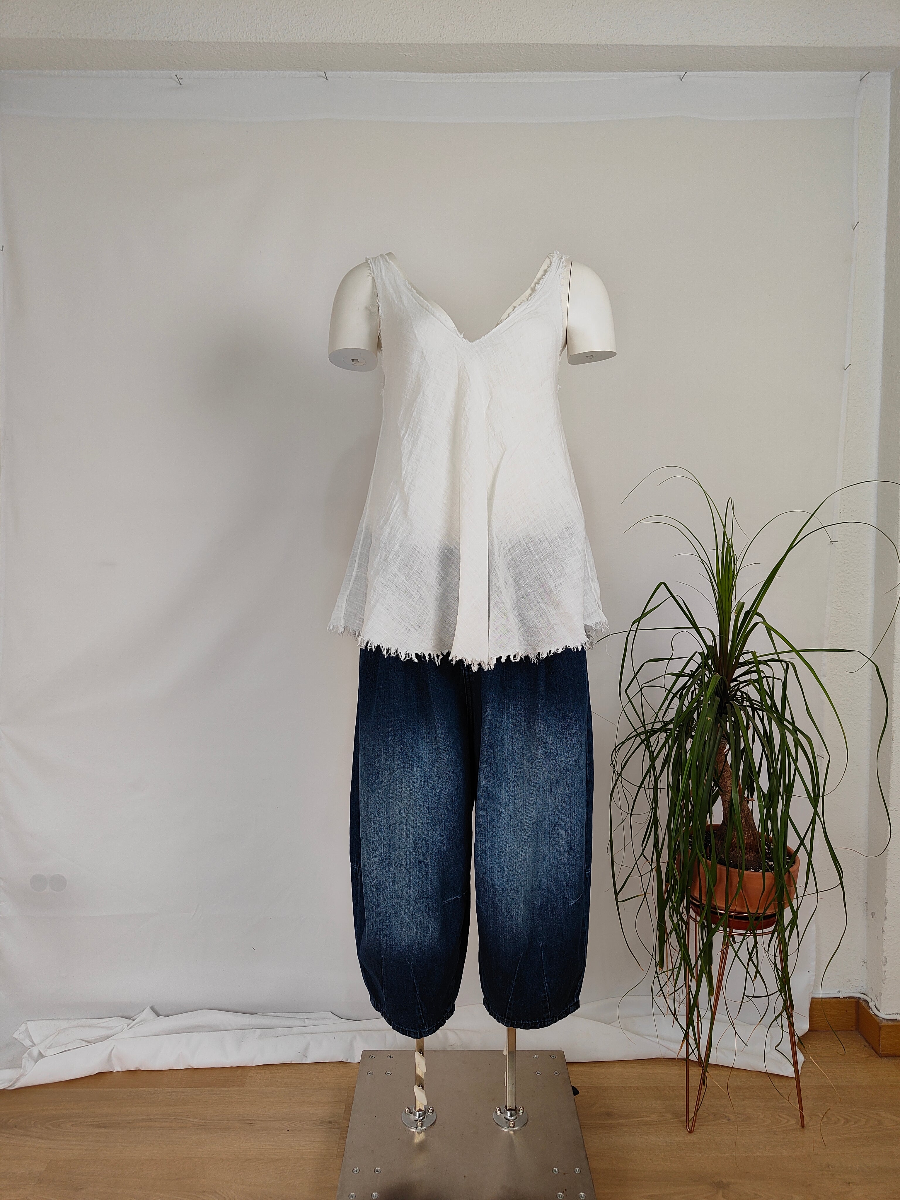 Top Tirantes Lino 100%