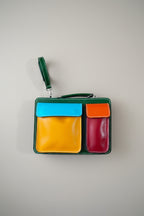 Bolso Bandolera Verde Azul y Naranja