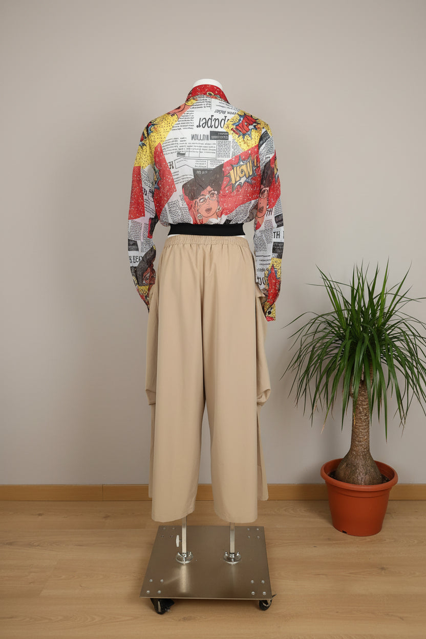 Bomber Crop Transparente Comic
