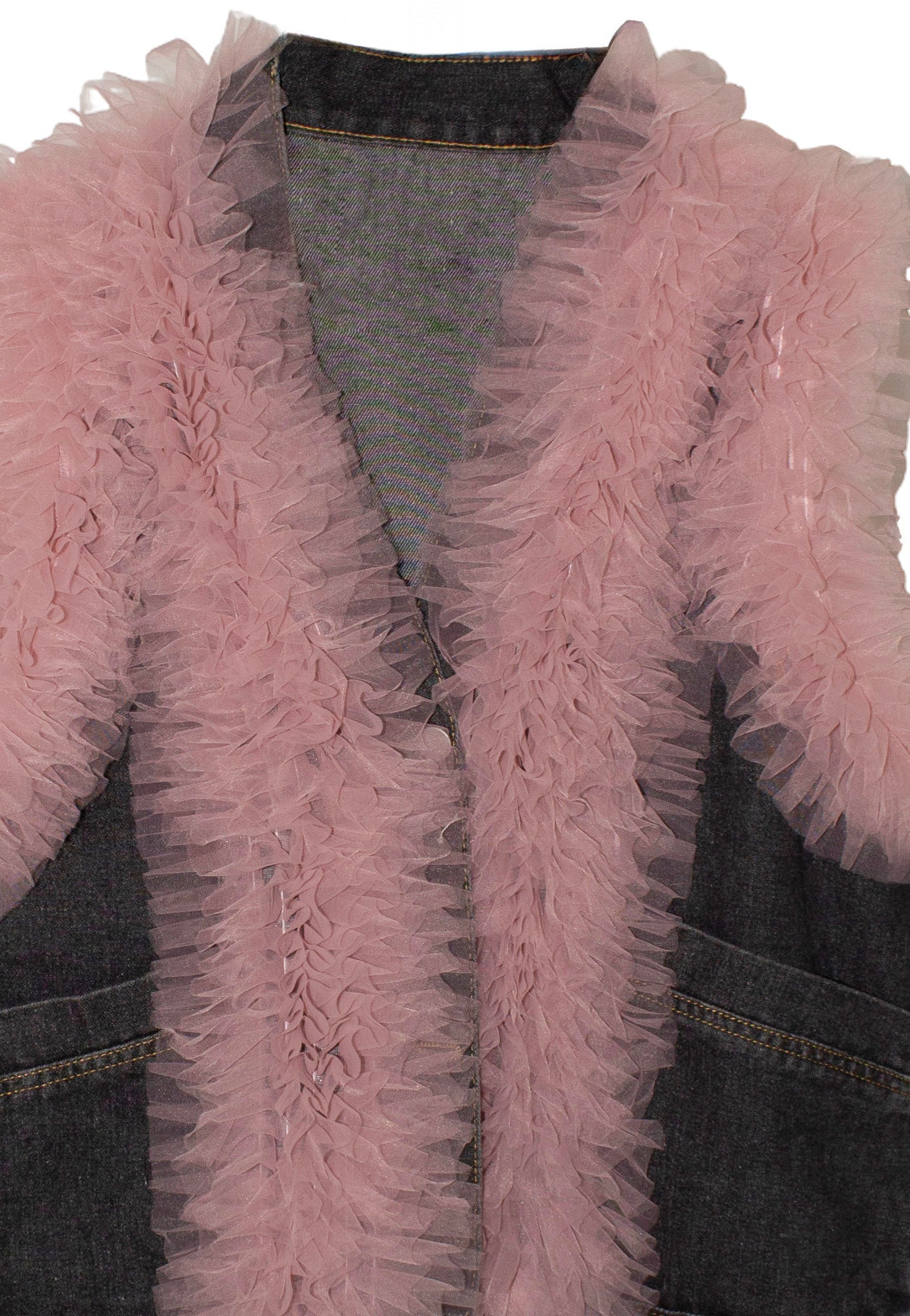 Chaleco Vaquero con  Tul Azul o Rosa  Nefelibata