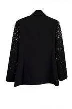 Blazer Lentejuelas Negra Cosidas Mano - Jot_Madrid