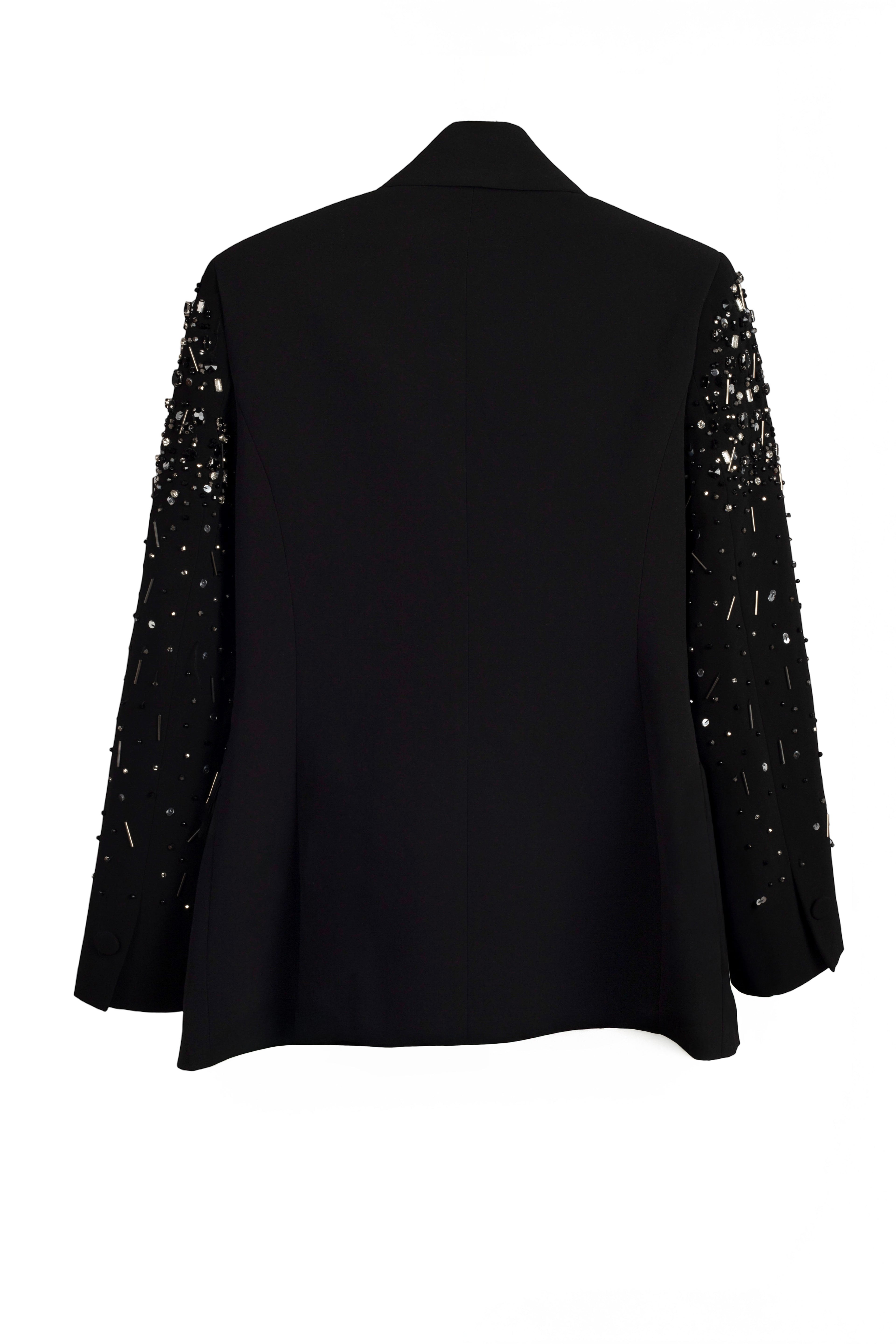 Blazer Lentejuelas Negra Cosidas Mano - Jot_Madrid