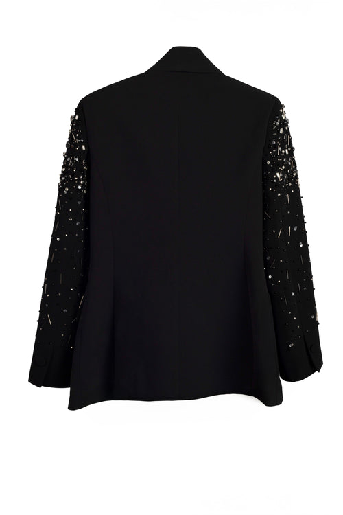 Blazer Lentejuelas Negra Cosidas Mano - Jot_Madrid