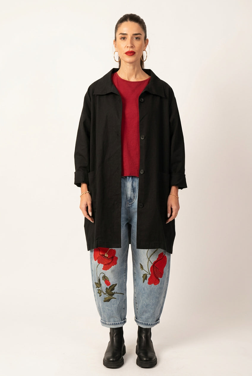 Chaqueta negra oversize Wendy Trendy