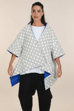 Giubbotto Imbottito Crinkle Nero, Foderato con Stampa di Cerchi, Stile Piumino | Wendy Trendy