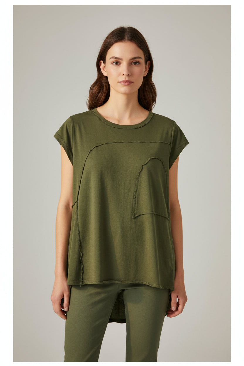 Camiseta Bolsillos Superpuestos