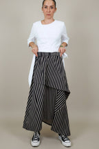 Wendy Trendy Maxirock asymmetrisch gestreift