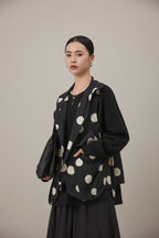 Chaleco Lunares Maxi Cremallera Bicolor | Nefelibata